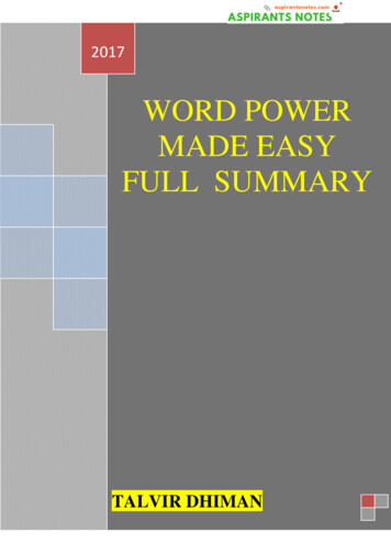 WORD POWER MADE EASY FULL SUMMARY - Knowledge Philic