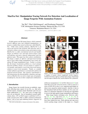 ManTra-Net: Manipulation Tracing Network For Detection And Localization .