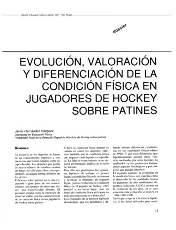 EVOLUCiÓN, VALORACiÓN Y DIFERENCIACiÓN DE LA CONDICiÓN FíSICA EN .