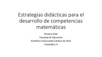 Estrategias Didácticas Para El Desarrollo De Competencias Matemáticas