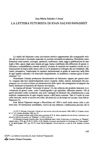 La Lettera Futurista Di Joan Salvat-Papasseit - Instituto Cervantes