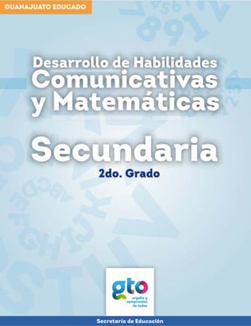 Desarrollo De Habilidades Comunicativas Y Matemáticas. Cuadernillo De .