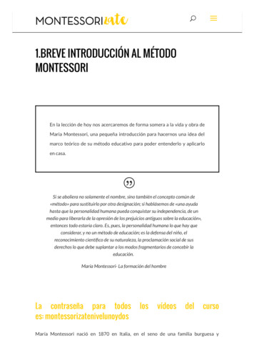 1.breve Introducción Al Método Montessori