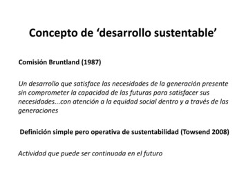 Concepto De 'desarrollo Sustentable - Foro Consultivo