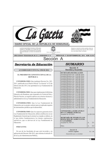 Acuerdo Ejecutivo Nº 1358-SE-2014. Reglamento General De La . - ACNUR