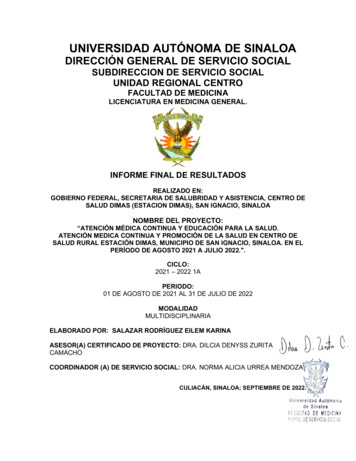 Universidad Autónoma De Sinaloa Dirección Generl De Servicio Social .