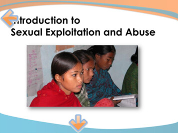 Introduction To Sexual Exploitation And Abuse - PSEA Task Force