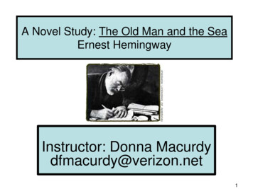 A Novel Study: The Old Man And The Sea Ernest Hemingway