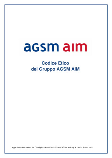 Codice Etico Gruppo AGSM AIM