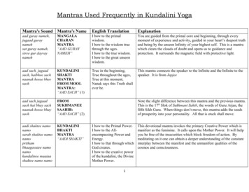 Mantras Used Frequently In Kundalini Yoga