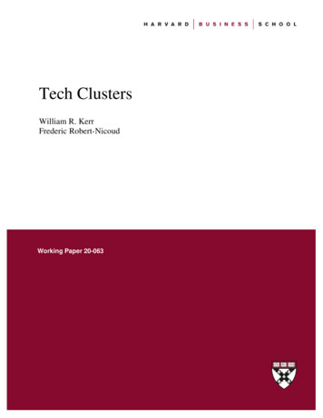 Tech Clusters - Harvard Business School