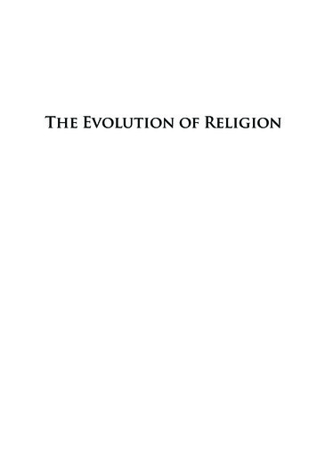 Evolution Of Religion 12 - University Of Connecticut