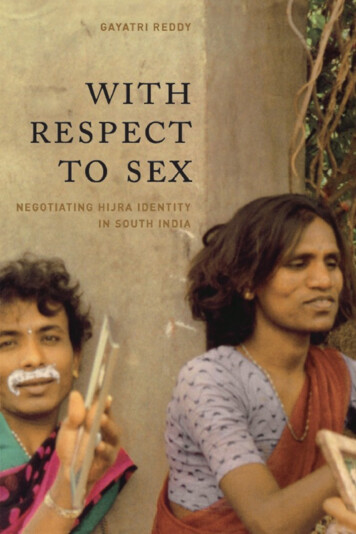 With Respect To Sex - Trans Reads