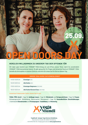 OPEN DOORS DAY - Yogamundi.de