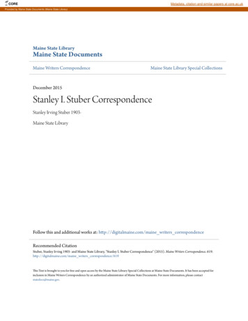 Stanley I. Stuber Correspondence