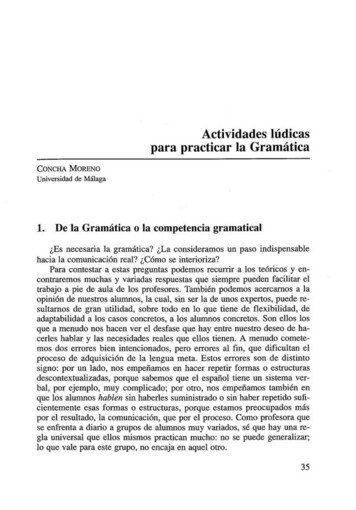 Actividades Lúdicas Para Practicar La Gramática - Instituto Cervantes