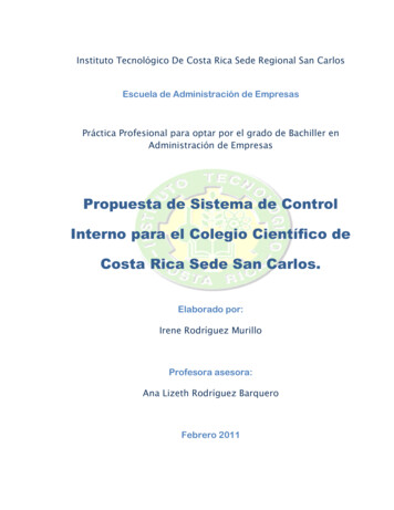 Propuesta De Sistema De Control Interno Para El Colegio . - CORE