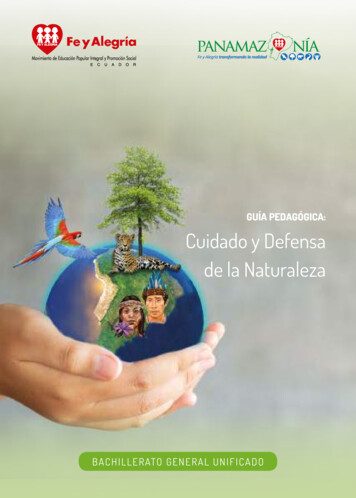 GUÍA PEDAGÓGICA: Cuidado Y Defensa De La Naturaleza