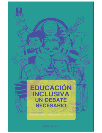 Libro Educacion Inclusiva Un Debate Necesario 2019