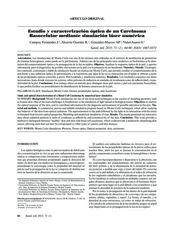 Estudio Y Caracterización óptica De Un Carcinoma Basocelular Mediante .