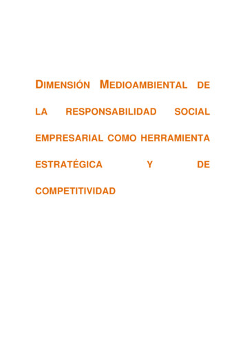 Dimensión Medioambiental De La Responsabilidad Social Empresarial Como .