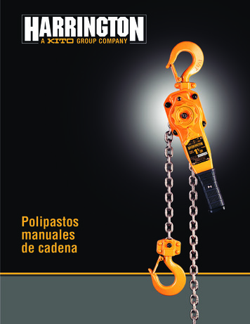 Catálogo De Polipastos Manuales De Cadena
