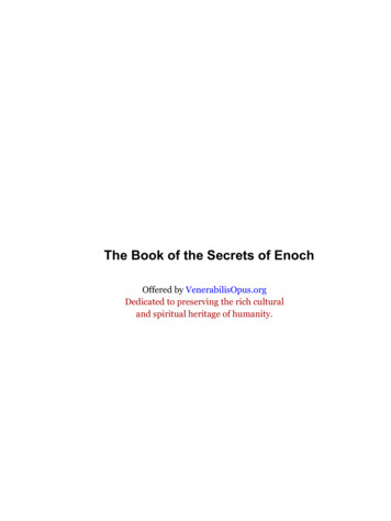 The Book Of The Secrets Of Enoch - Venerabilisopus 