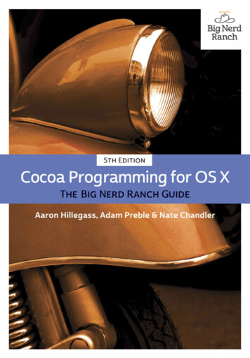 Cocoa Programming For OS X: The Big Nerd Ranch Guide - Pearsoncmg 