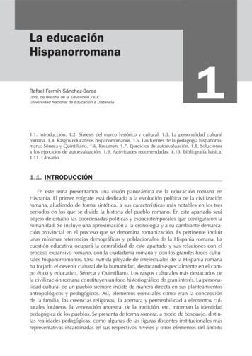 La Educación Hispanorromana 1 - Editorial Sanz Y Torres