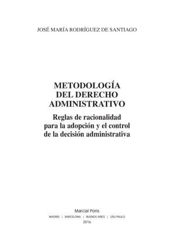 METODOLOGÍA DEL DERECHO ADMINISTRATIVO - Marcial Pons