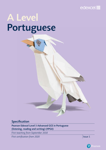A Level Portuguese - Edexcel