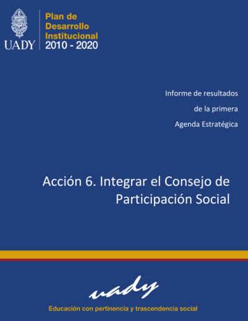 Acción 6. Integrar El Consejo De Participación Social