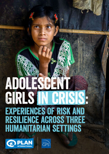 Adolescent Girls In Crisis - Plan International