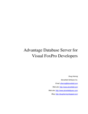 Advantage Database Server For Visual FoxPro Developers - Doug Hennig