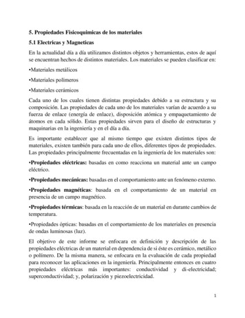 5. Propiedades Fisicoquimicas De Los Materiales 5.1 Electricas Y . - AIU