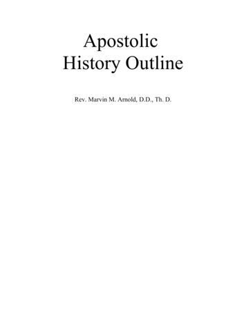 Apostolic History Outline - Neocities