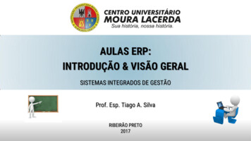 AULAS ERP: INTRODUÇÃO & VISÃO GERAL - Prof. Me. Tiago A. Silva