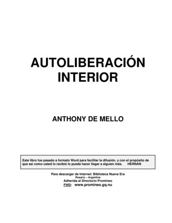 De Mello, Anthony - Autoliberación Interior