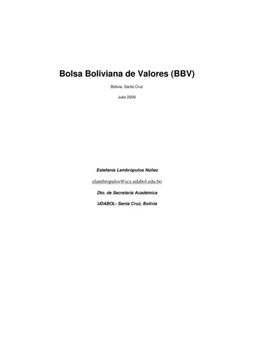 Bolsa Boliviana De Valores (BBV) - Monografias 