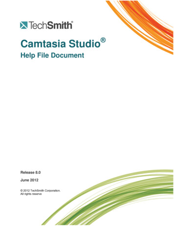 Camtasia Studio 8 Help - TechSmith