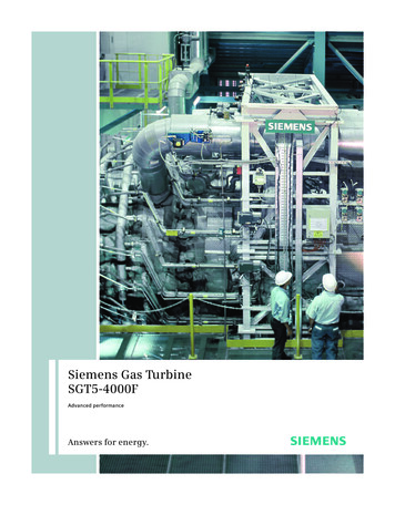 Siemens Gas Turbine SGT5-4000F - Global Edison