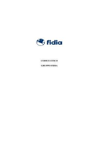 CODICE ETICO GRUPPO FIDIA - Fidia Farmaceutici