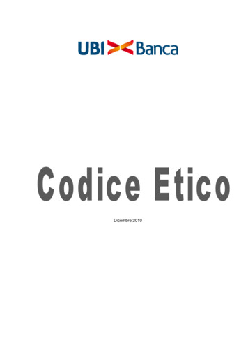 Codice Etico UBI Banca
