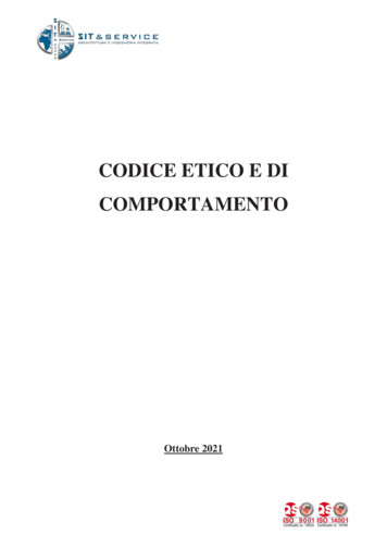 CODICE ETICO E DI COMPORTAMENTO - Sitandservice.it