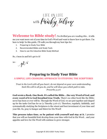 Preparing To Study Your Bible - Punkytolson 
