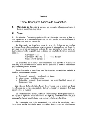 Tema: Conceptos Básicos De Estadística. - UNAM
