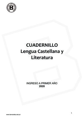 Cuadernillo Lengua 2020 - Bernardez