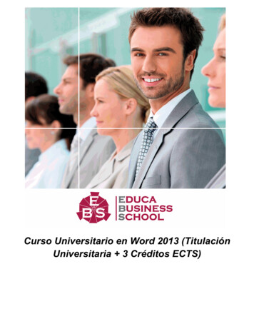 Curso Universitario En Word 2013 (Titulación Universitaria 3 Créditos .