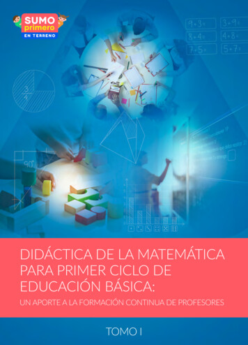 Didáctica De La Matemática Para Primer Ciclo De Educación Básica