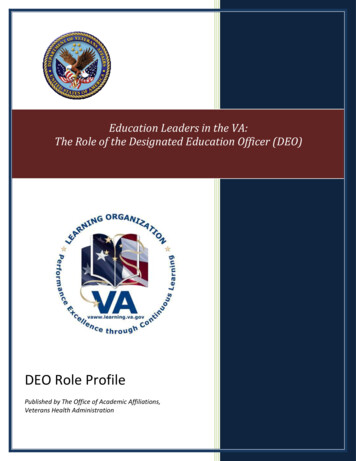 DEO Role Profile - Veterans Affairs
